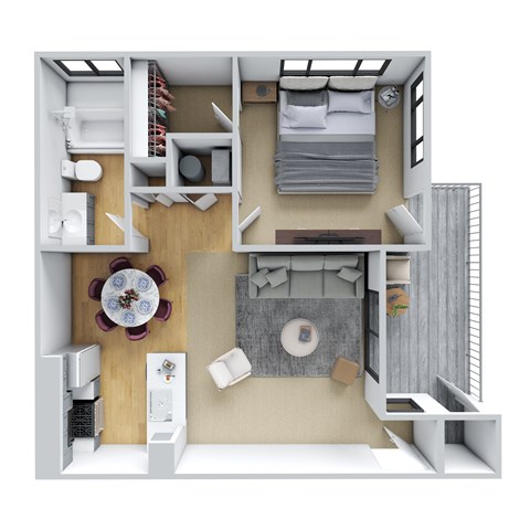 1 bedroom floor plan Wynnwood vinings apartments atlanta